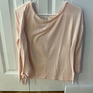 Loft light pink xs long sleeve with ties